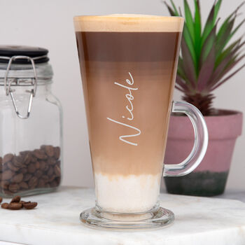 Personalised Large Name Latte Glass, 2 of 3