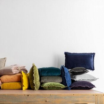 Velvet Fringe Cushions, 10 of 11