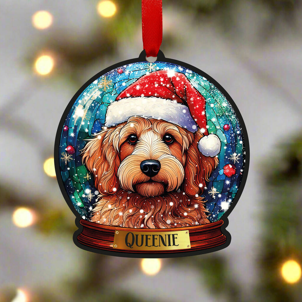 Goldendoodle Dog Tree Decoration, 1 of 2