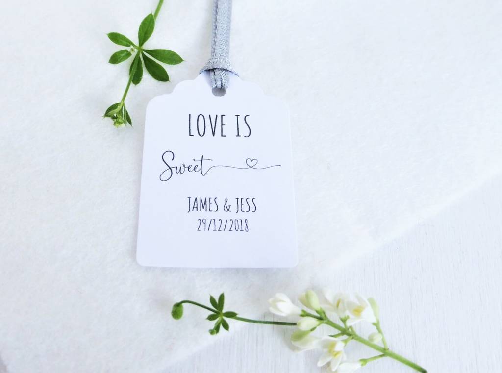 Love Is Sweet Wedding Favour Tags