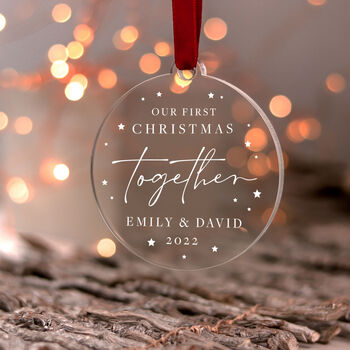 Our First Christmas Together Bauble Gift For Couples, 9 of 11