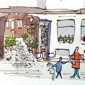 Farnham High Street 'The Borough' By Chris Gent Illustration ...