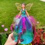 Large Turquoise Sparkle Fairy Tree Topper, thumbnail 1 of 4