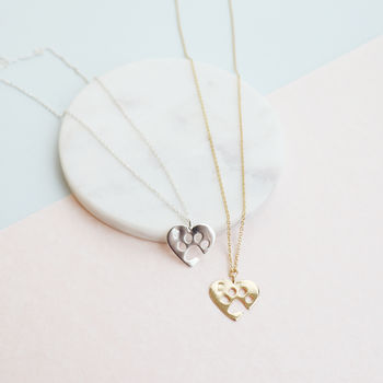 Personalised Paw Print Heart Necklace, 9 of 11