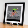 Personalised Cycling Print, Green Jersey, thumbnail 2 of 8