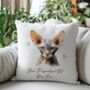 Personalised Sphynx Cat Love Hearts Cushion Cover, thumbnail 1 of 2