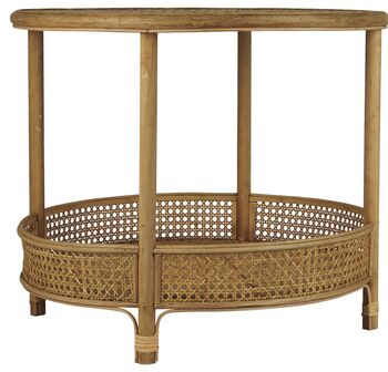 Rattan Side Table With Shelf, 4 of 4