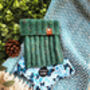 Conifer Green Roll Top Dog Snood, thumbnail 3 of 4