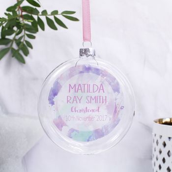 Personalised Christening Bauble For Boys And Girls, 4 of 7