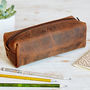 Personalised Buffalo Leather Square Pencil Case, thumbnail 3 of 7