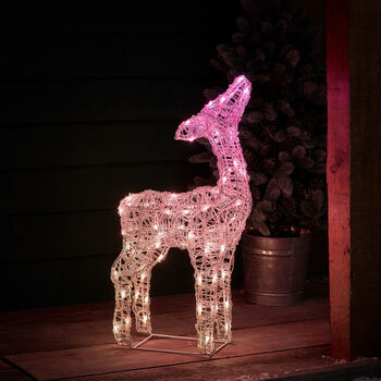 Twinkly Smart LED Outdoor Acrylic Christmas Fawn Figure, 2 of 12
