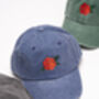Embroidered Baseball Cap With Rose Design, thumbnail 5 of 10