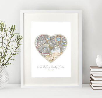 Home Is Where The Heart Is Personalised Map Print, 8 of 8