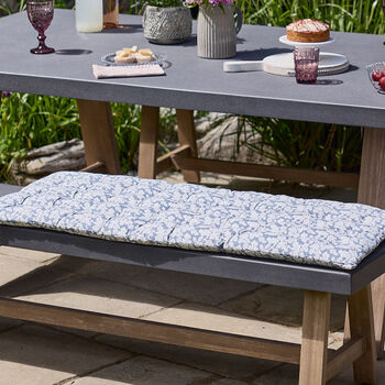 Oakwood Leaf Print Bench Cushion, 3 of 5