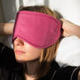 Cerise Pink Soft And Breathable Tencel Sleep Mask, thumbnail 1 of 6