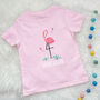 Flamingo Big Sister Little Sister T Shirt Set, thumbnail 2 of 4