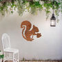 Metal Squirrel Wall Art Outdoor Garden Decoration Gift For Her, thumbnail 1 of 10