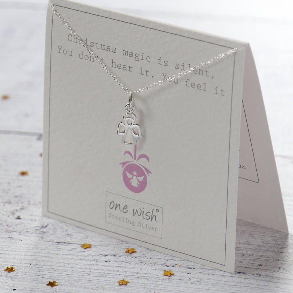 Christmas Angel Sterling Silver Necklace By Grace & Valour