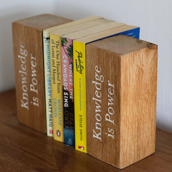 Solid Oak Personalised Bookend, 8 of 12