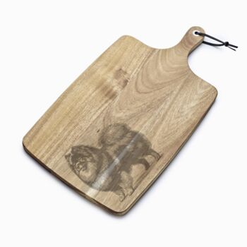 Personalised German Spitz Engraved Acacia Serving Board, 10 of 10