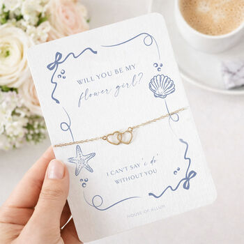 Bridesmaid Proposal Gift Will You Be My Bridesmaid Card Sea Shell Bracelet Gift, 6 of 9