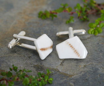 Handmade Geometric Porcelain Cufflinks, 3 of 3