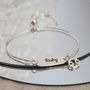 Sterling Silver Cancer And Engraved Name Bracelet, thumbnail 9 of 9