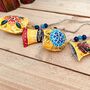 Hand Painted Mustard Yellow Long Hanging Bell Windchime, thumbnail 9 of 9
