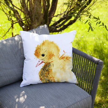 Inky Duckling Outdoor Cushion For Garden Furniture, 5 of 8