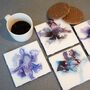 Sold Hand Painted Ceramic Coasters | Set Of Two/Four, thumbnail 7 of 9
