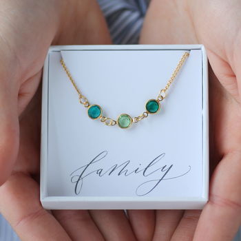 Family Birthstone Link Necklace, 8 of 12