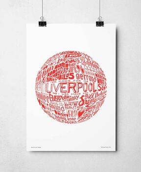 Liverpool Football Club Typography Print, 4 of 9