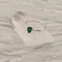 Green Emerald Sterling Silver Ring, thumbnail 3 of 4