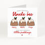 Personalised Christmas Card For Uncle Little Pudding Design, thumbnail 3 of 7