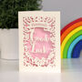Personalised Papercut Floral Good Luck Card, thumbnail 10 of 10