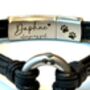 Personalised Mixed Black Leathers Memorial Bracelet With 'Circle Of Life' Urn For Ashes, thumbnail 7 of 12