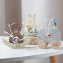 Personalised Wooden Bunny Wire And Bead Toy, thumbnail 2 of 5