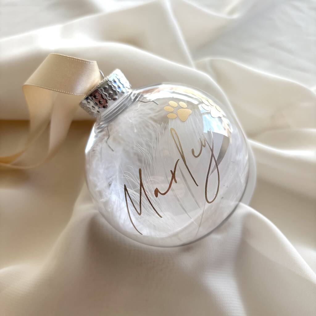 Personalised Shatterproof Pet Memorial Bauble, 1 of 5