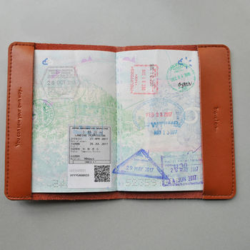 Personalised Leather Stitch Passport, 5 of 5