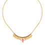 Small Plastron Necklace Gold Plated And Swarovski Crystal, thumbnail 2 of 3