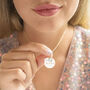 Esme 18th Birthday Disc And Birthstone Personalised Name Necklace, thumbnail 2 of 12