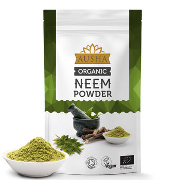Ausha Organic Neem Leaf Powder 200g UK Certified Organic By Soil Association, 2 of 6