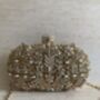 Dark Gold Handcrafted Embroidered Oval Clutch Bag, thumbnail 10 of 10