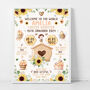 Personalised Keepsake Birth Print Bee Happy, thumbnail 2 of 5