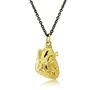 Wdts 925 Silver Anatomical Heart Gold Plated, thumbnail 1 of 6