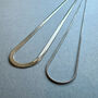 Flat Snake Chain Choker Layered Necklace Titanium Steel, thumbnail 2 of 6