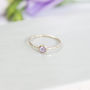 Iberia Ring // Amethyst And Gold Stacking Ring, thumbnail 2 of 4