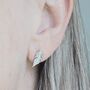 Sterling Silver And Cubic Zirconia Feather Earrings, thumbnail 12 of 12
