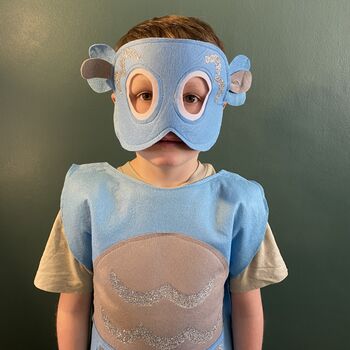 Grey Blue Little Fish Costume For Children And Adults, 8 of 10