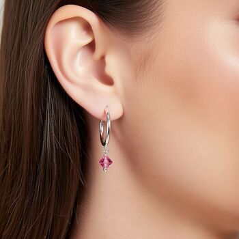 Pure Silver Bali Asian Tiny Unisex Hoop Earring, 2 of 8